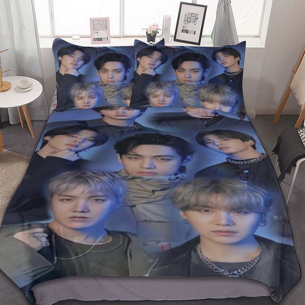 Kpop BTS Duvet Cove Bedding Set 3D Print Bedding Comforter Cover Duvet Cover