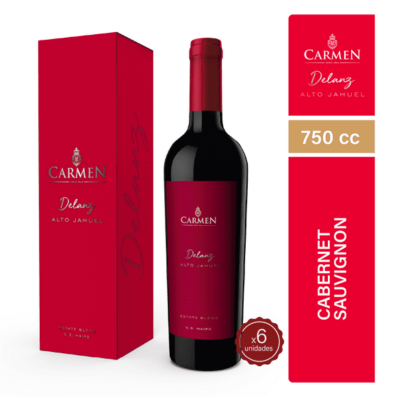 VINO CARMEN DELANZ CAB SAUV 750CC x6