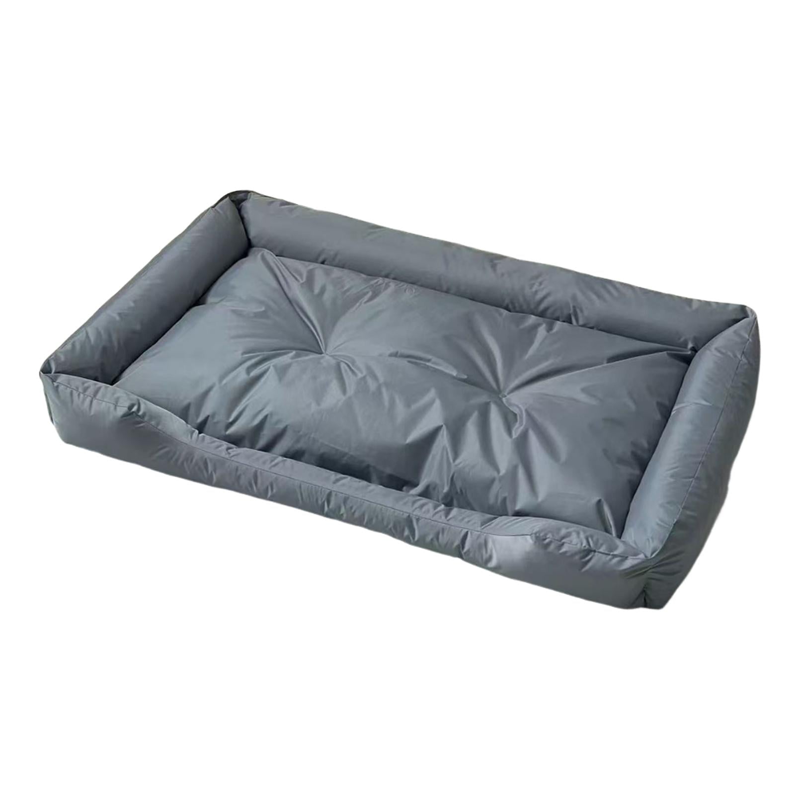 Ioensy - Cama Oxford Para Perros, Suave, Impermeable, Antideslizante, Con Cojín Para Gatitos, Cachorros Y Perros, Color Gris
