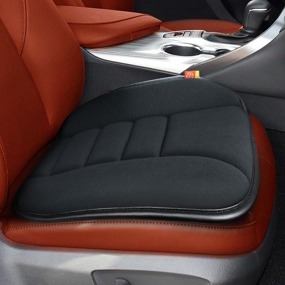 Cojín Raorandang para asiento de coche, espuma viscoelástica, espesada, negra