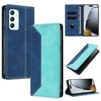 Funda Foxdock Para Samsung Galaxy A35 De Cuero Premium Bicolor Con Ranuras Rfid, Carcasa Tipo Billetera Antigolpes Y Soporte Plegable