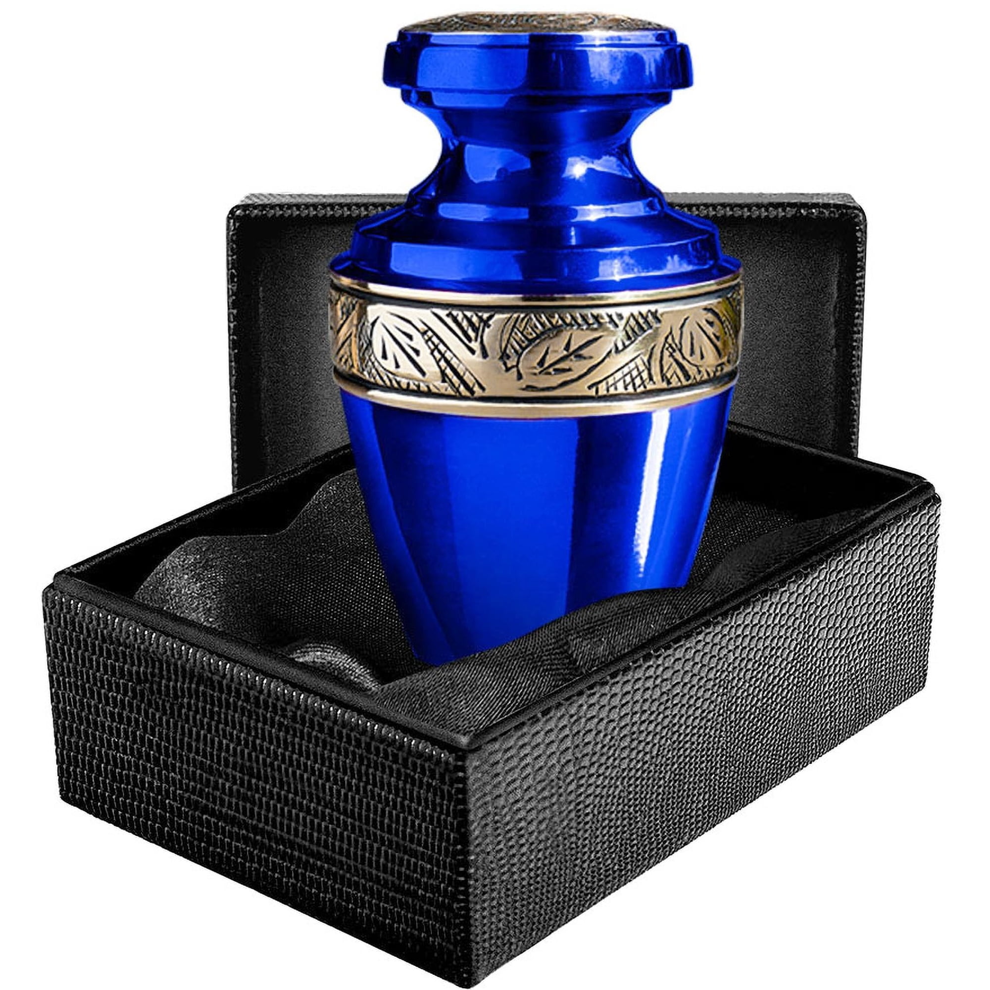 Urna funeraria Trupoint Memorials, tamaño pequeño, griego, azul, para adulto