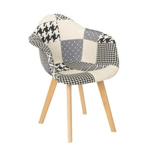 Habita2 Chile - Sitial Butaca Tapiz Chenille Patch Wood - Chess