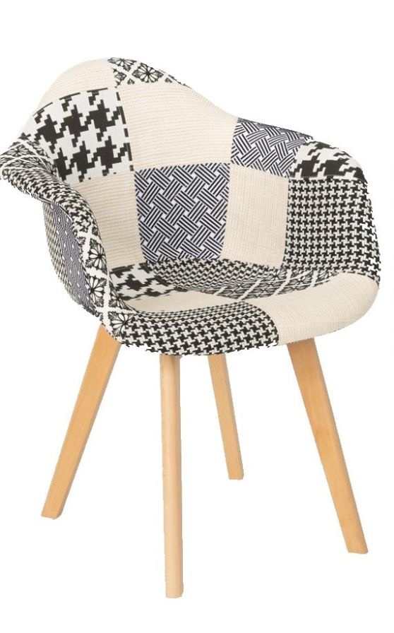 Habita2 Chile - Sitial Butaca Tapiz Chenille Patch Wood - Chess