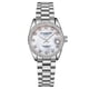 thumbnail image 1 of Reloj de cuarzo Stuhrling Original mujer Caja plateada bisel con tachuelas de cristal esfera MOP manecillas plateadas, 1 of 3