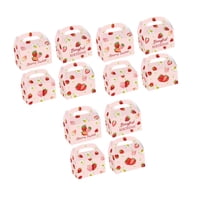 Magideal - 12 Cajas De Regalo De Fresa Para Fiesta, Caja De Papel Plegable, Caja De Fruta Para Decoración, Día De La Madre, Fiesta De Graduación, Día De Acción D