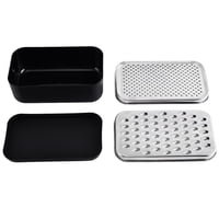 Xusx111 - Rejilla De Queso Con Contenedor - Rejilla De Queso Trituradora Rejillas De Limón Para Cocina Rejilla De Alimentos De Acero Inoxidable