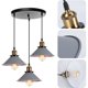 thumbnail image 4 of Lámpara colgante de diseño gris de 3 luces de metal para comedor, dormitorio y sala de estar., 4 of 5