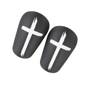 Ioensy - 2 Piezas De Espinilleras De Fútbol Equipo Protector De Pantorrilla Adultos Niños Espinilleras Negro 10X6Cm