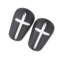 Ioensy - 2 Piezas De Espinilleras De Fútbol Equipo Protector De Pantorrilla Adultos Niños Espinilleras Negro 10X6Cm