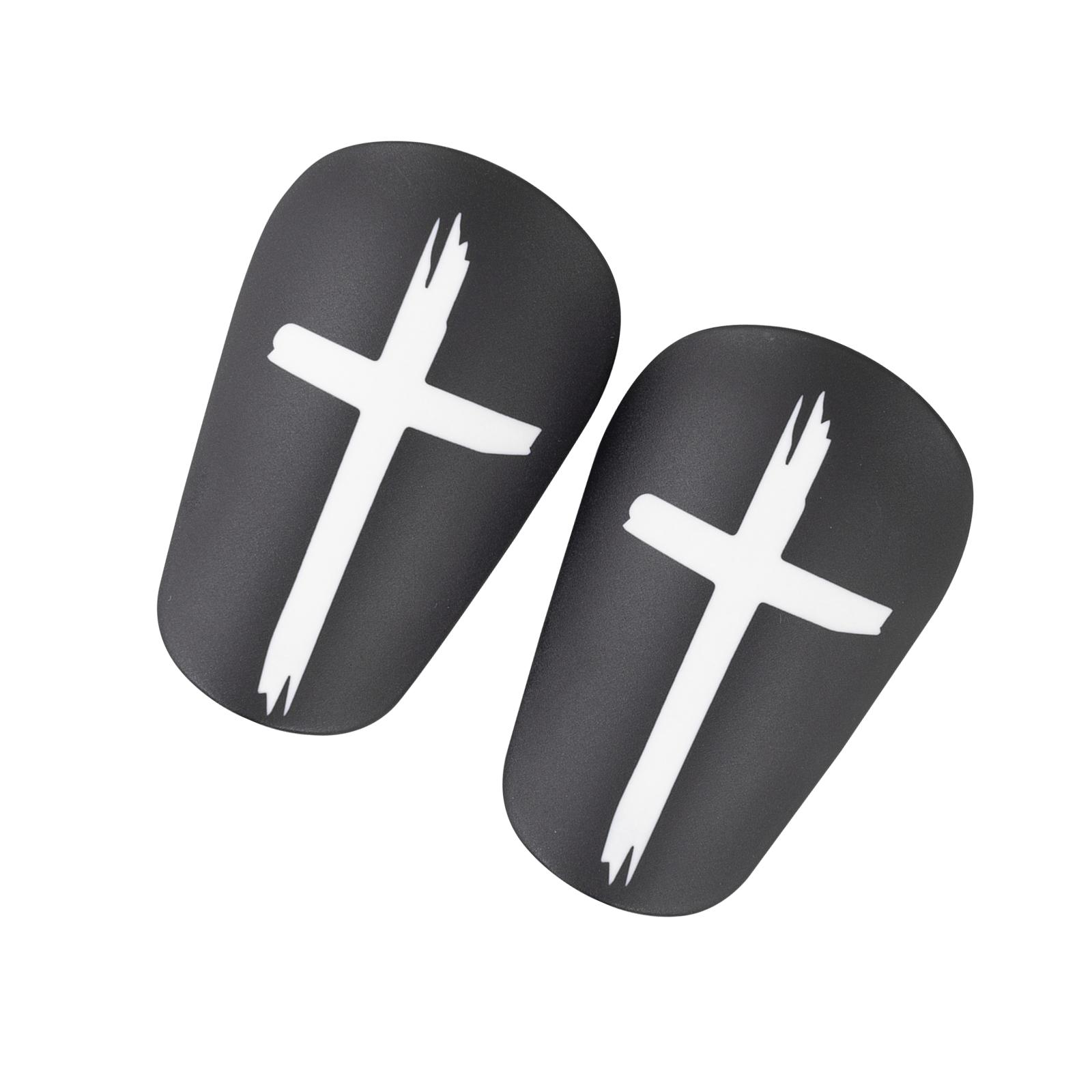 Ioensy - 2 Piezas De Espinilleras De Fútbol Equipo Protector De Pantorrilla Adultos Niños Espinilleras Negro 10X6Cm