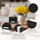 thumbnail image 3 of Uxcell Caja de Pañuelos Rectangular con Bandeja de Almacenamiento, 9.8x5.3x6.7" Organizador Decorativo de Cuero PU para Baño, Encimera, Dormitorio, Oficina en Casa, Mesita de Noche, Negro, 3 of 7