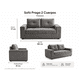 thumbnail image 3 of Sofa Praga 2 Cuerpos Felpa Azul, 3 of 3