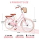 thumbnail image 4 of Bicicleta de viajero de 22 pulgadas con cesta delantera para niñas, marco de acero al carbono alto, bicicleta de la ciudad cómoda para montar al aire libre, 4 of 4