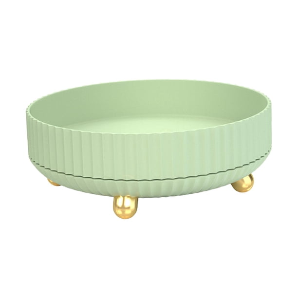 Soporte para estante de especias con rotación de 360, armario para guardar espacio, organización de armario, bandeja para servir, plato giratorio anti Verde