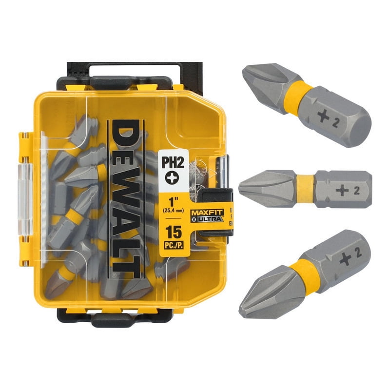 Genérico - Set 15 Puntas Phillips 1 Ph2 Maxfit Dwa1ph2umf15 Dewalt