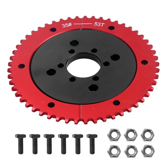 Piñón VCUJSUC 53T #35 Adaptador de Cadena negro/rojo