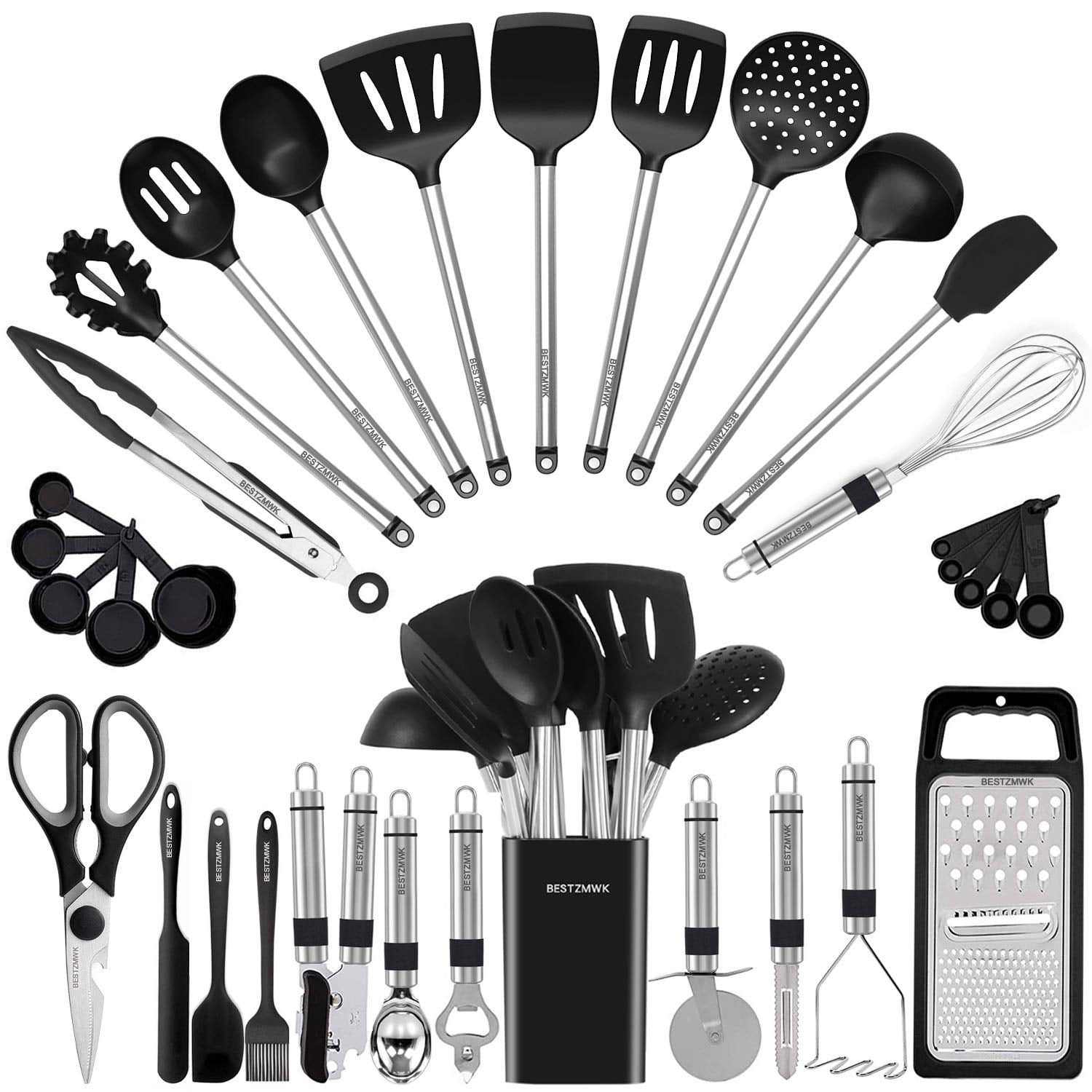 Juego De Utensilios De Cocina Bestzmwk Silicone Cooking 33 Gadgets