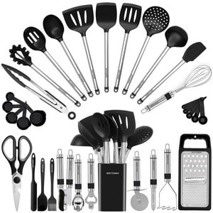 Juego De Utensilios De Cocina Bestzmwk Silicone Cooking 33 Gadgets