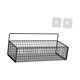 thumbnail image 1 of Cesta De Almacenamiento Para Armario, Cesta De Alambre De Acero Resistente Para Frutas, Verduras, Aperitivos, Color Negro L Con Pegatina, 1 of 5