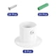 thumbnail image 3 of Uxcell 8 piezas de soporte de barra de cortina de acero inoxidable blanco de 1.26 pulgadas con tornillos, 3 of 6