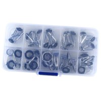 Ioensy - 36 Piezas Caña De Pescar Punta Anillo Ojo Guía Diy Marcos De Acero Inoxidable Anillos De Ojo