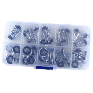 Ioensy - 36 Piezas Caña De Pescar Punta Anillo Ojo Guía Diy Marcos De Acero Inoxidable Anillos De Ojo