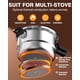 thumbnail image 5 of Olla a presión WantJoin 11 L de aluminio, compatible con gas e inducción, 5 of 7