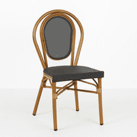 Klik Muebles - Silla Provence Parisina Rattan - Gris Oscuro