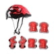 thumbnail image 4 of 7 unids/set casco de bicicleta para niños casco de patinaje sobre ruedas transpirable práctico a prueba de golpes casco de monopatín para patinar cicl Rojo, 4 of 5