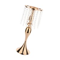 Magideal - Portavelas De Mesa De Boda Para Mesa Florero Florero Para Mesa De Mesa Soporte Banquete De Boda Decoración Regalo , Dorado