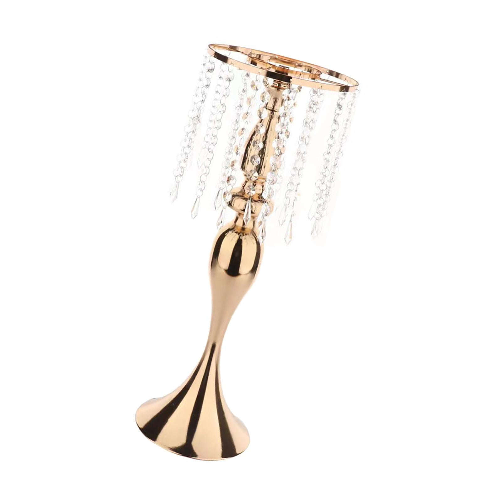 Magideal - Portavelas De Mesa De Boda Para Mesa Florero Florero Para Mesa De Mesa Soporte Banquete De Boda Decoración Regalo , Dorado
