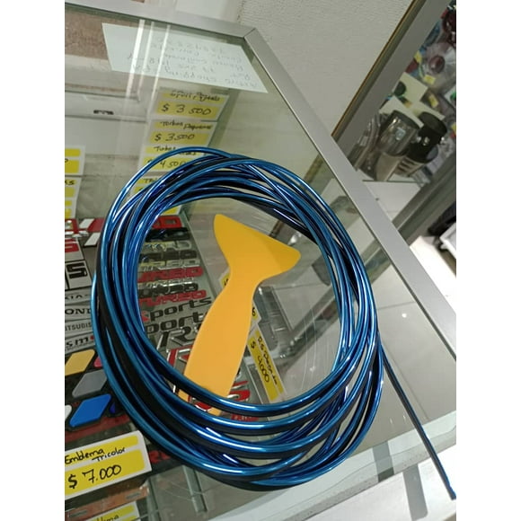 Rollo moldura embellecedor decorativa para interior de autos 5mts azul