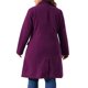 thumbnail image 3 of Abrigos largos de invierno para mujer de talla grande de Agnes Orinda con solapa de muesca y doble botonadura, abrigos de trinchera 4X púrpura, 3 of 6
