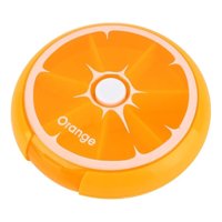 Genérico - Set 3 Pastilleros Redondo Naranja Portatil Viaje Lau