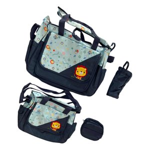 Bothyi - Juego De Bolsa De Pañales Con Bolsillos Con Bolsa De Botella Con Bolsa De Almuerzo Mochila De Hombro Azul Oscuro