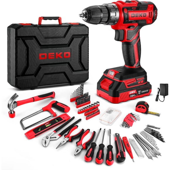 Taladro inalámbrico DEKO DKMT186RD 20V 1.5Ah 1350RPM Kit