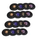 thumbnail image 5 of 16 Unids Copa Redonda Mat Coaster Coaster De Silicona Negro Vinyl Record Pattern 10cm En Dia, 5 of 5