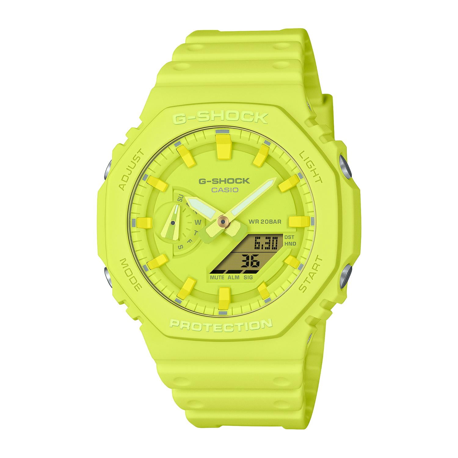 Reloj Hombre G-shock Ga-2100-9a9dr Amarillo 48,5×45,4×11,8mm