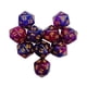 thumbnail image 1 of Dados Poliédricos D20 Para Juegos De Rol KTV, Juego De Mesa, Azul Y Morado, 10 Uds., 1 of 5
