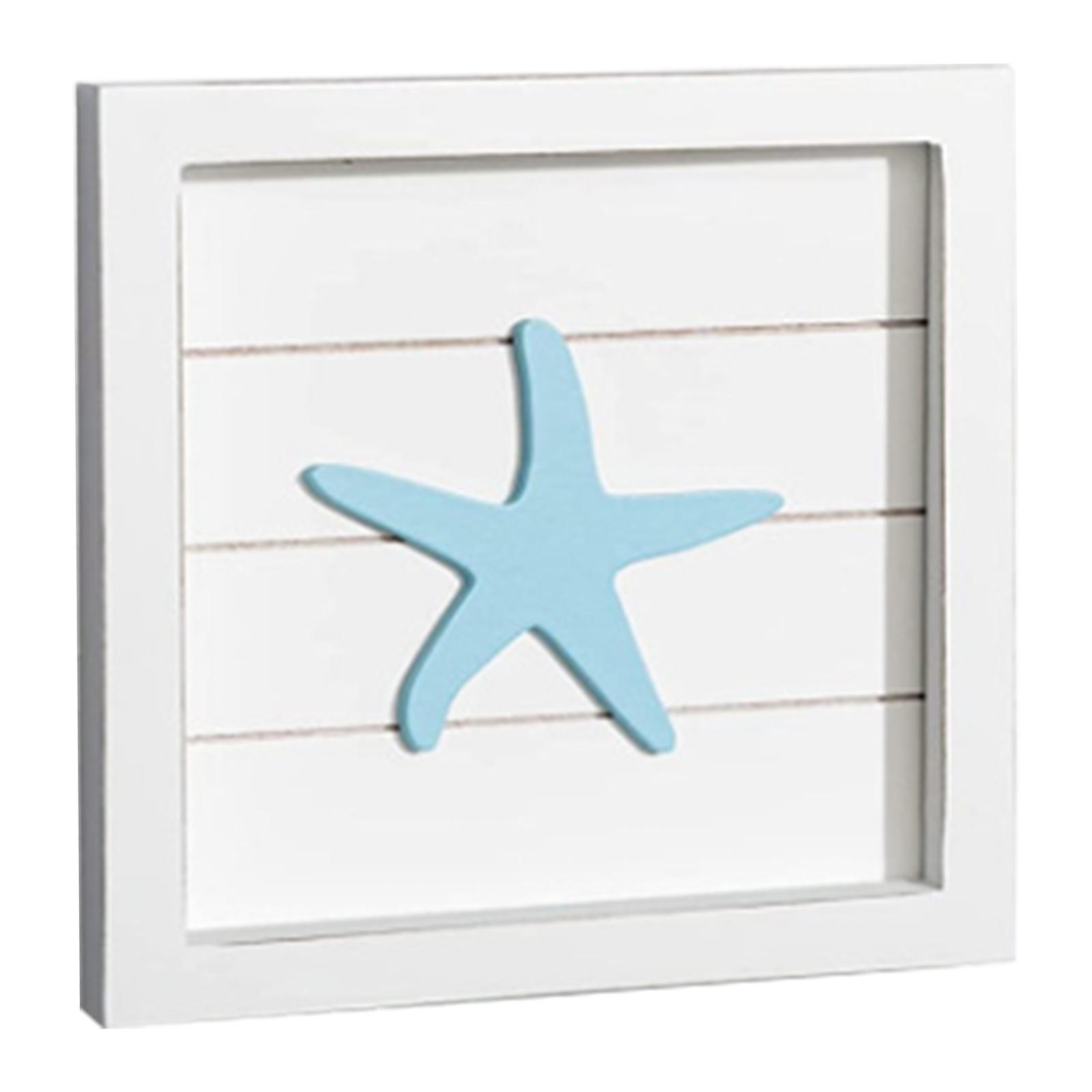 Bothyi - Esculturas De Pared Ocean Theme Beach Placa De Madera Signos Estrella De Mar