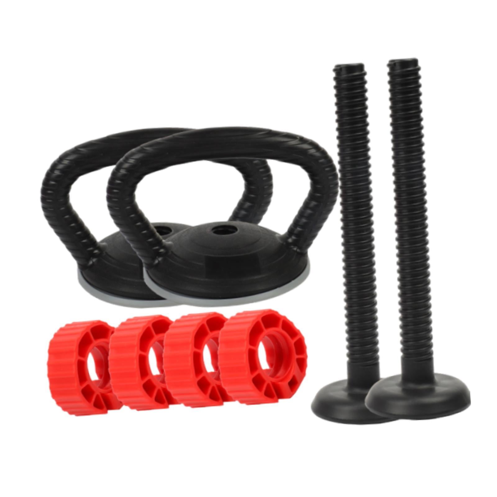 Magideal - Convertidor De Mango De Pesa Rusa Ajustable Para Mancuernas A Pesas Rusas, Gimnasio En Casa Para Adultos, Diseño Ergonómico Portátil Para Discos De Pe 2 Mango Y 2 Bares