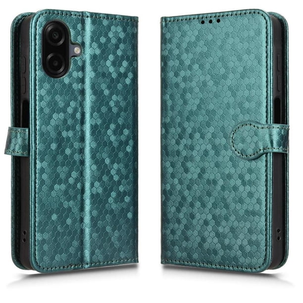 Funda Cartera Lunares Samsung galaxy A07 con Tarjetero, Correa y Soporte Verde