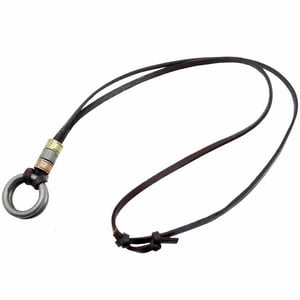 Genérico - Collar De Soporte De Gafas Colgante De Cuerda De Círculo Doble De Cuero Colgante Vintage