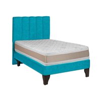 Vitelio - Cama 1 Plaza Turquesa + Colchon 22 Grosor Cm
