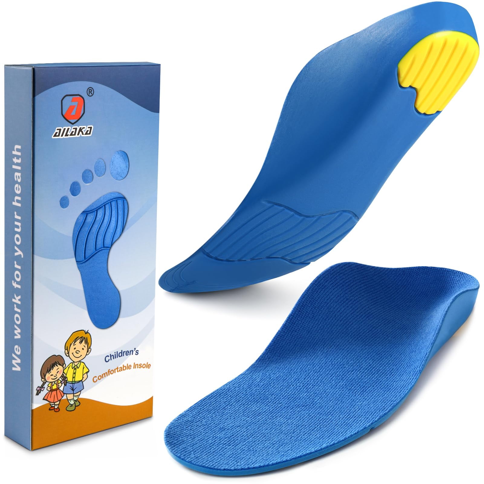 Plantillas Para Zapatos Ailaka Kids, Con Amortiguación Ortopédica, Soporte Para Arco