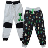 Pantalones Jogger Minecraft 2 Pack Creeper Zombie Para Niños