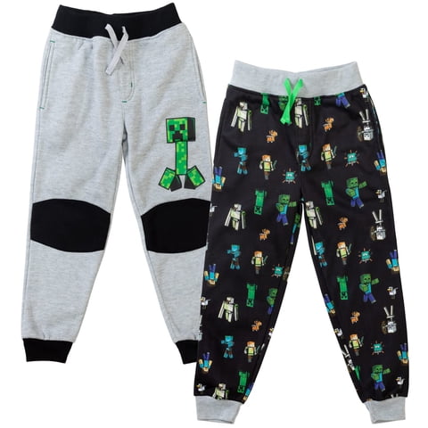 Pantalones Jogger Minecraft 2 Pack Creeper Zombie Para Niños