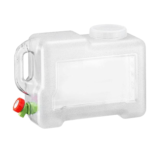 Contenedores de almacenamiento de agua potable, jarra de almacenamiento de agua potable, con grifo, tanque de botella de agua resistente, Camping para
