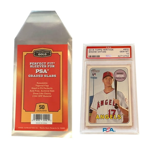 Fundas para tarjetas doradas de cartón, perfectas para tarjetas clasificadas por PSA